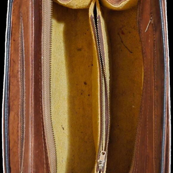 Vintage Hand Tooled Leather Shoulder Bag - Aztec Calendar & Eagle - Western - Picture 2 of 9